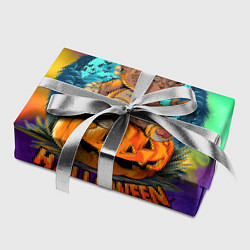 Бумага для упаковки Хэллоуин - мишка на тыкве, цвет: 3D-принт — фото 2