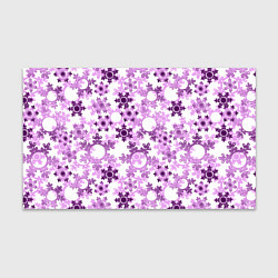 Бумага для упаковки Розовые снежинки на белом фоне Новогодний декор, цвет: 3D-принт