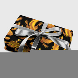 Бумага для упаковки Golden dragons, цвет: 3D-принт — фото 2