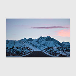 Бумага для упаковки Белые зимние горы с дорогой, цвет: 3D-принт