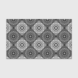Бумага для упаковки Ажурный кружевной узор пэчворк Черно-белые квадрат, цвет: 3D-принт