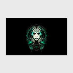 Бумага для упаковки Готическая ведьма на чёрном фоне, цвет: 3D-принт
