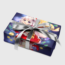 Бумага для упаковки Новогодняя Паймон - Genshin impact, цвет: 3D-принт — фото 2