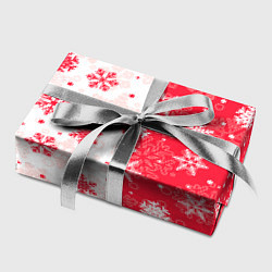 Бумага для упаковки Снежинки красно-белые, цвет: 3D-принт — фото 2
