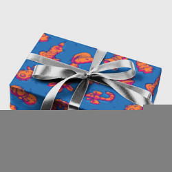 Бумага для упаковки Новогоднее настроение: красно-синий, цвет: 3D-принт — фото 2
