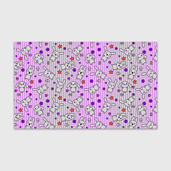 Бумага для упаковки Кролики - текстура на розовом фоне, цвет: 3D-принт
