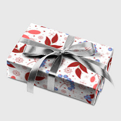 Бумага для упаковки Новогодние ягоды и снежинки, цвет: 3D-принт — фото 2