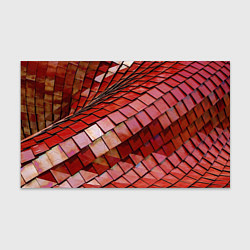 Бумага для упаковки Красный паттерн из металлических блоков, цвет: 3D-принт
