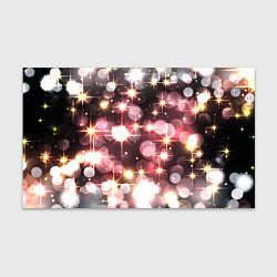 Бумага для упаковки Сияние розовых и золотых блесток на черном фоне, цвет: 3D-принт