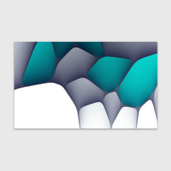 Бумага для упаковки Серо-бело-синий каменный паттерн, цвет: 3D-принт