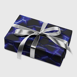 Бумага для упаковки Синий неон и плиты, цвет: 3D-принт — фото 2