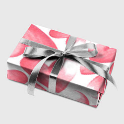 Бумага для упаковки Розовые акварельные сердца - паттерн, цвет: 3D-принт — фото 2