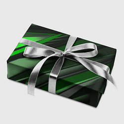 Бумага для упаковки Green black abstract, цвет: 3D-принт — фото 2