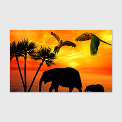 Бумага для упаковки Африканский пейзаж, цвет: 3D-принт