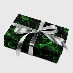 Бумага для упаковки Разломы зеленого пламени, цвет: 3D-принт — фото 2