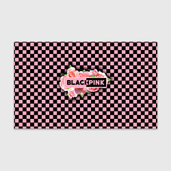 Бумага для упаковки Blackpink logo roses, цвет: 3D-принт