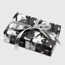 Бумага для упаковки Кошки с зелеными глазами, цвет: 3D-принт — фото 2