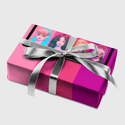 Бумага для упаковки Группа Black pink на фоне оттенков розового, цвет: 3D-принт — фото 2
