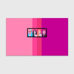 Бумага для упаковки Группа Black pink на фоне оттенков розового, цвет: 3D-принт
