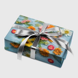 Бумага для упаковки Букет полевых цветов на ткани, цвет: 3D-принт — фото 2