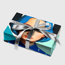Бумага для упаковки Девушка в рубашке с синими волосами, цвет: 3D-принт — фото 2
