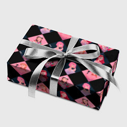 Бумага для упаковки Клеточка black pink, цвет: 3D-принт — фото 2