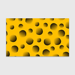 Бумага для упаковки Объемные черные шары на оранжевом поле, цвет: 3D-принт