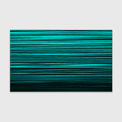 Бумага для упаковки Яркие неоновые бирюзовые полосы на черном, цвет: 3D-принт