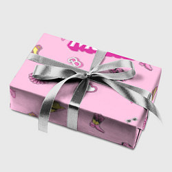 Бумага для упаковки Имя Мария в стиле барби - розовый паттерн аксессуа, цвет: 3D-принт — фото 2