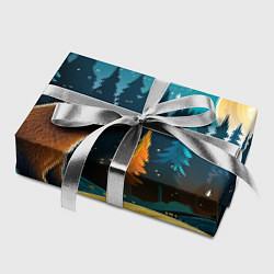 Бумага для упаковки Хозяин тайги: медведь в лесу, цвет: 3D-принт — фото 2