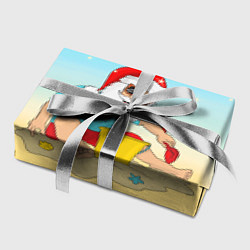 Бумага для упаковки Дед Мороз на море, цвет: 3D-принт — фото 2