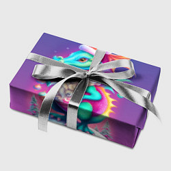 Бумага для упаковки Новогодний дракончик - нейросеть, цвет: 3D-принт — фото 2