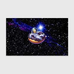 Бумага для упаковки Космонавт Гомер Симпсон на пончике - нейросеть, цвет: 3D-принт