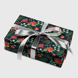 Бумага для упаковки Новогодние цветы, цвет: 3D-принт — фото 2