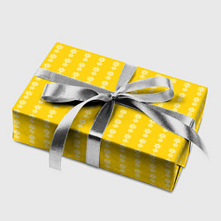 Бумага для упаковки Жёлтый полосы в цветочек, цвет: 3D-принт — фото 2