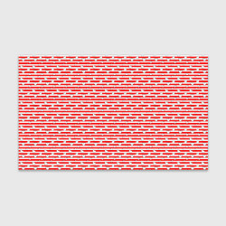 Бумага для упаковки Маленькие сердечки красный полосатый, цвет: 3D-принт