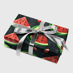 Бумага для упаковки Паттерн красные дольки арбуза, цвет: 3D-принт — фото 2