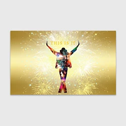 Бумага для упаковки Michael Jackson THIS IS IT - с салютами на золотом, цвет: 3D-принт
