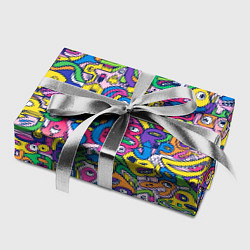Бумага для упаковки Рожицы разноцветные, цвет: 3D-принт — фото 2