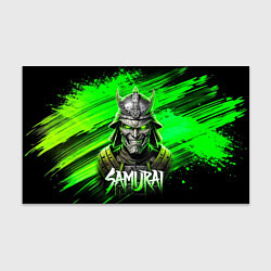 Бумага для упаковки Самурай яркий зеленый фон, цвет: 3D-принт