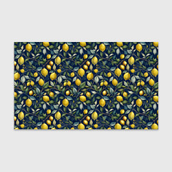 Бумага для упаковки Лимоны на ветках паттерн, цвет: 3D-принт