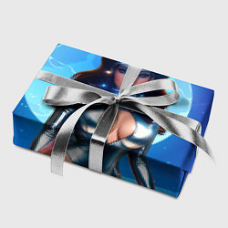 Бумага для упаковки Космическая девушка в блестящем костюме, цвет: 3D-принт — фото 2