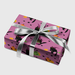 Бумага для упаковки Хэллоуин и кот ведьмы, цвет: 3D-принт — фото 2