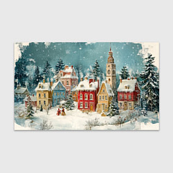 Бумага для упаковки Праздничный новогодний город, цвет: 3D-принт