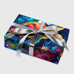 Бумага для упаковки Морская черепаха в шапке Санты, цвет: 3D-принт — фото 2