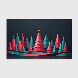 Бумага для упаковки Новогодний ночной лес, цвет: 3D-принт
