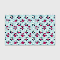 Бумага для упаковки Новогодний паттерн с милыми совами и снежинками, цвет: 3D-принт