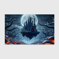 Бумага для упаковки Замок Дракулы и неоновые грибы - нейроарт фантазия, цвет: 3D-принт