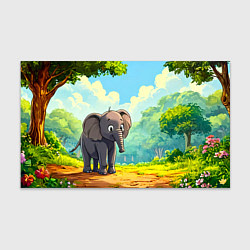 Бумага для упаковки Слоненок в лесу, цвет: 3D-принт
