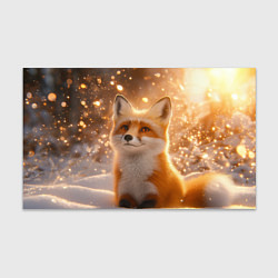 Бумага для упаковки Рыжая лисичка в снежном лесу, цвет: 3D-принт